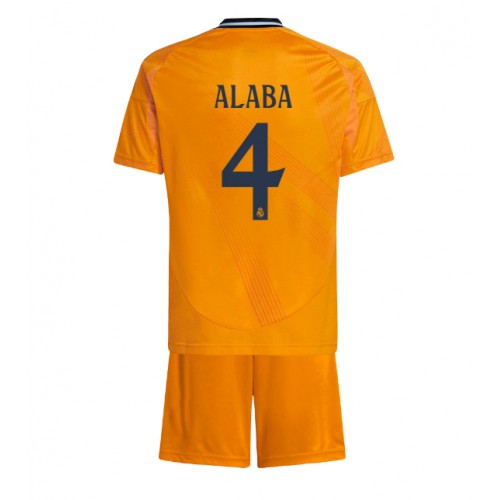 Real Madrid David Alaba #4 Gostujuci Dres za djecu 2024-25 Kratak Rukav (+ Kratke hlače)